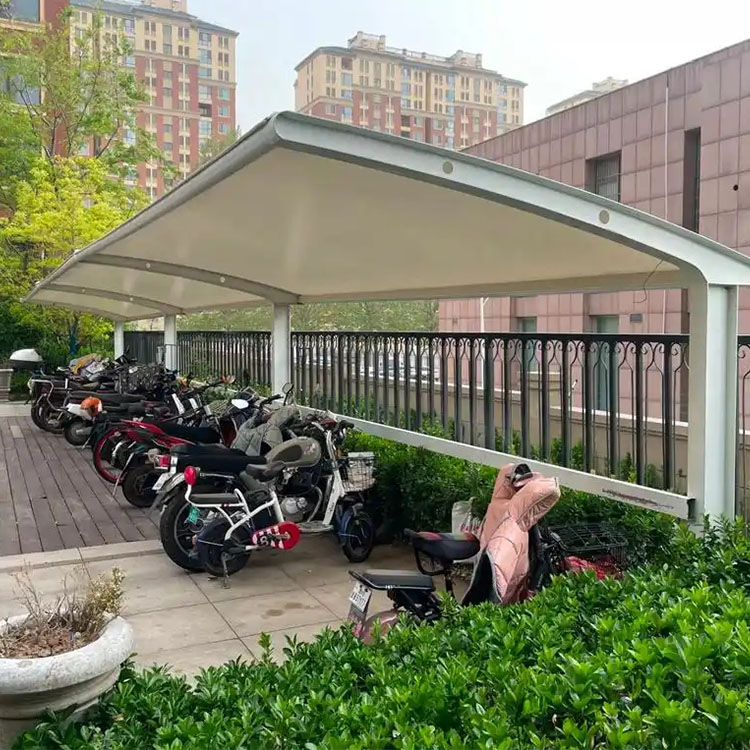 昆玉市膜结构电动车棚